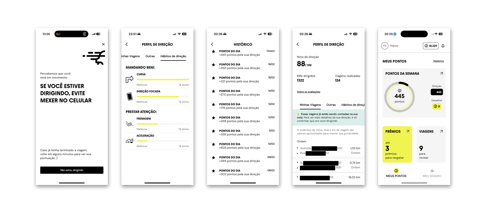 Screenshot do app de monitoramento